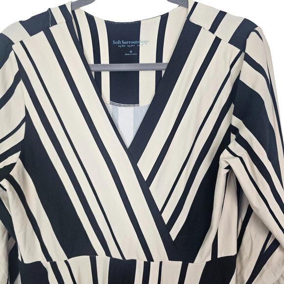 Soft Surroundings Dress Maxi Dress Chanson De Le Fontaine Faux Wrap Dress M - Picture 2 of 10